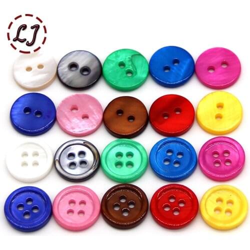 30pcs/lot 12mm color Natural Shell Sewing Buttons Color Mother of Pearl MOP Round Shell Button garment Sew Accessories DIY