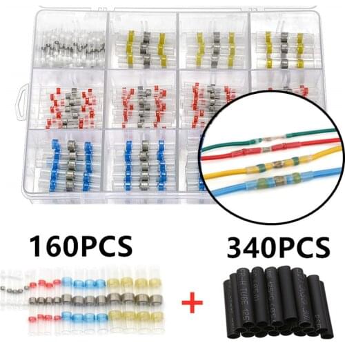 500Pcs AWG26-10 Solder Seal Wire Connectors Kit, Heat Shrink Butt Connectors Waterproof and Insulated Electrical Wire Terminals