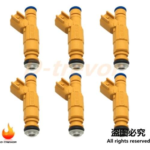 6PCS Fuel Injector 0280155857 XW7E-A5B For Ford E-350 F-250 F-350 6.8L Mercury Lincoln 4.6L