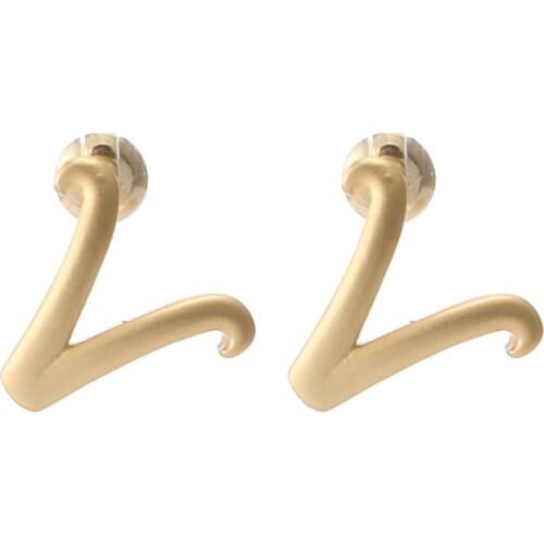 Badu Metal Earrings for Women English letter V Stud Earrings Simple Style Romantic Gift for Girls 2019 Fashion Jewelry Wholesale