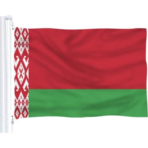 Belarus Flag 3x5 Ft Thicker Polyester Republic of Belarus National Banner with Brass Grommets