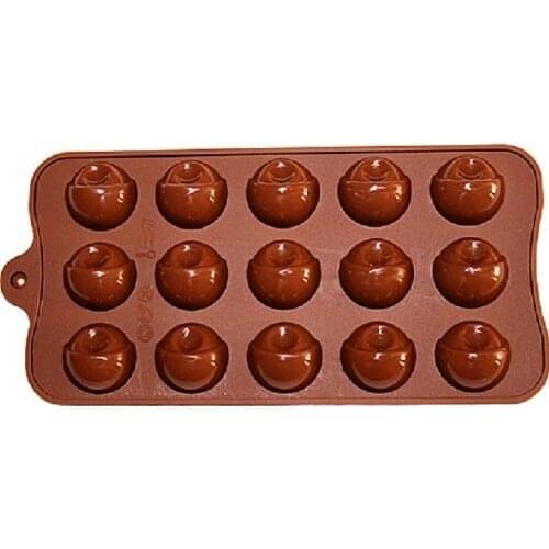 Free shipping 15 halfsphere Silicone Cake Baking Mold Handmade Soap Moulds Biscuit Chocolate Ice Cube Tray DIY Mold