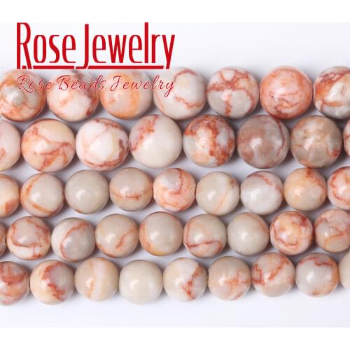 Free Shipping Natural Stone Red Spider Web Red Picasso Jaspers Round Beads 15" Strand 4 6 8 10 12MM Pick Size For Jewelry