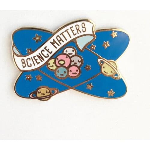 Science Matters Enamel Pin Kawaii Cartoon Galaxy Planet Medal Brooch Accessories Fashion Lapel Backpack Pins Jewelry Gift