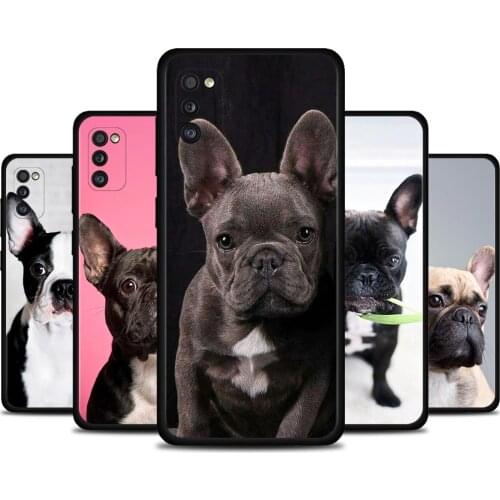 French Bulldog Dog Cover For Samsung A51 A71 A91 A72 A52 A42 A41 A32 A31 A21s A21 A12 A11 A02s A02 A01 TPU Case Black Caso