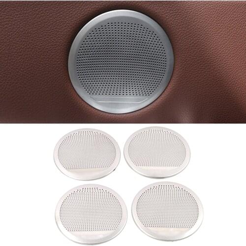 For BMW X5 F15 X6 F16 2013-2018 Stainless Car Door Loudspeaker Pad Round Speaker Cover Trim Frame Sticker Moulding Accessories