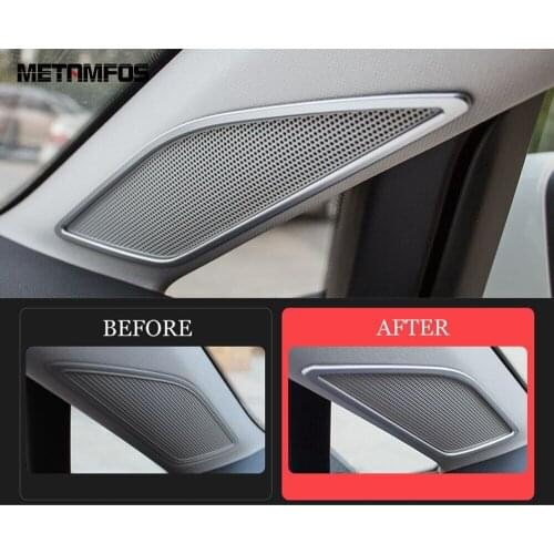 For Volkswagen Golf 7 MK 7 2013-2016 2017 2018 Interior Loudspeaker Stereo Audio Speaker Cover Trim Sticker Car Accessories