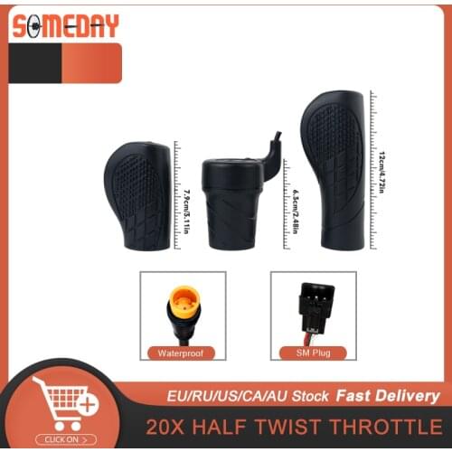 SOMEDAY 24V/36V/48V/60V/72V Ebike Left 20X Right Half Twist Throttle for E-bike Wuxing Brand Throttle Handle