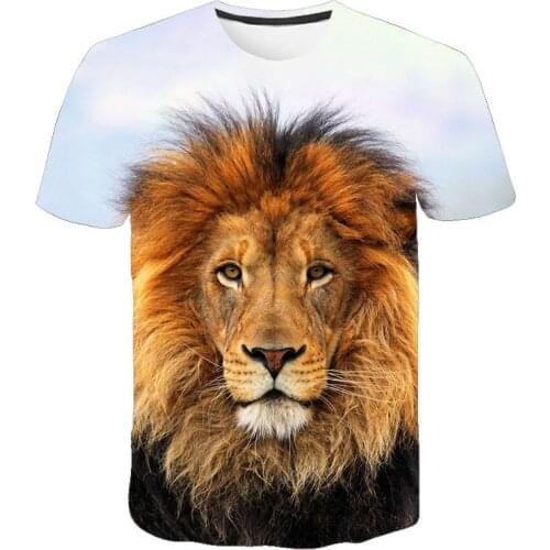 New Summer Animal Lion 3D T Shirts Casual Men Women Children Fashion Short Sleeve Boy girl Kids Printed Cartoon Cool Tops Tee