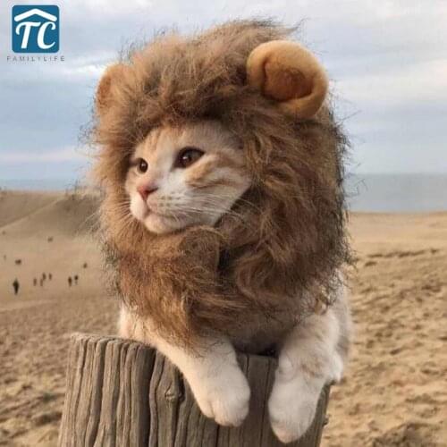 Dog Cat Headgear Cute Cartoon Lion Shapes Hat Cosplay Costume Creative Decoration Pet Accessories Cute Headwears for Cat Puppy
