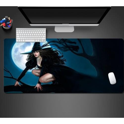 The Witch On The Tree Mouse Pad Super Cool Game Player Computer Large Desk Mat To Gamer Mouse Mats Personalized Halloween Gifts