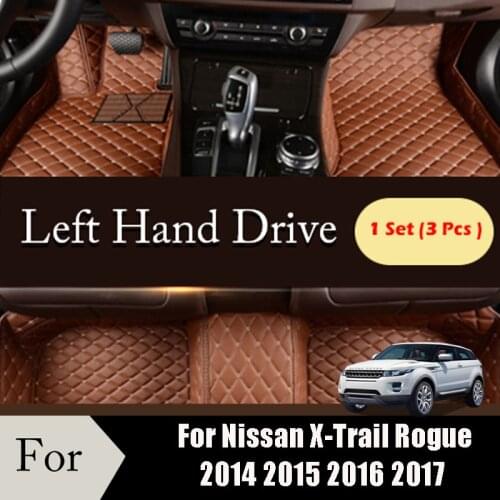 For Nissan X-Trail Rogue T32 2014 2015 2016 2017 xtrail Leather Car Floor Mats Custom Carpets Auto Interior Protects Accessories