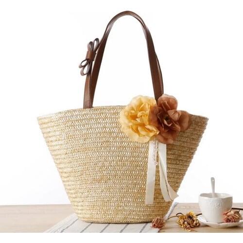 Customize Summer White Woven Straw Handbag New Fashion Wholesale Straw Bag Woven Handbag Women Beach Shoulder Armpit S For Woman