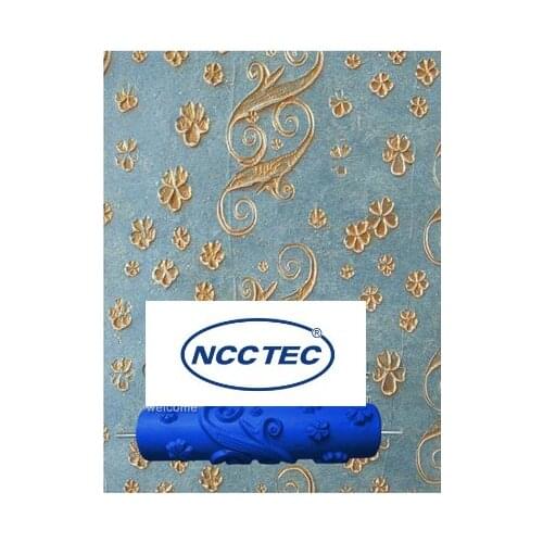 7'' soft rubber print paint drum FREE shipping 180mm insolubility art paint diy wall art paint wallpaper paint cylinder flower