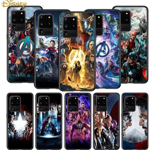 Avengers hero for Samsung S20 FE Ultra Plus A91 A81 A71 A51 A41 A31 A21S A72 A52 A42 A02S Soft Black Phone Case