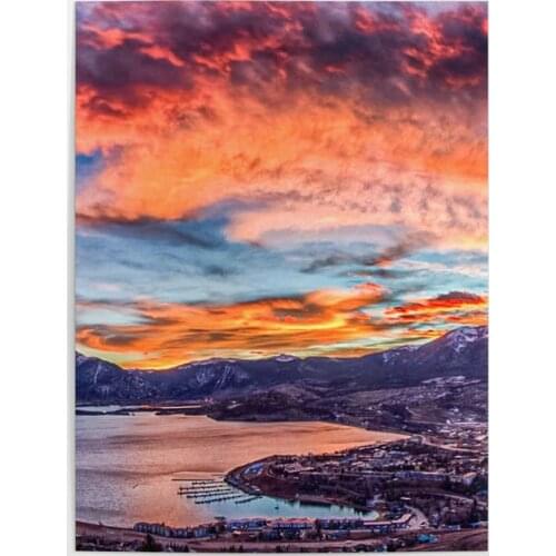 HD Print Summer Sunset Canvas Painting Wall Art Rocky Mountain Colorado Pictures Home Decor Bedroom Modular Natural Scene Poster