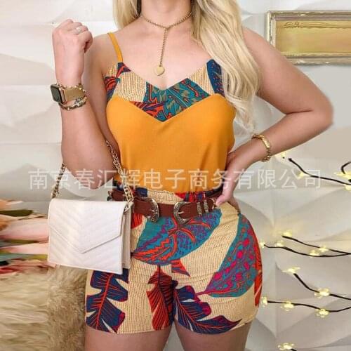 New fashion sling print suit shorts