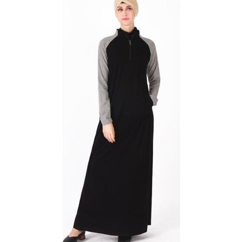 Clothing Turkish Muslim Dress Cotton Stitching Kaftan Abaya Saudi Arabia Knit Moslim Jurk Robes Muslim Casual Fashion Muslim KJ