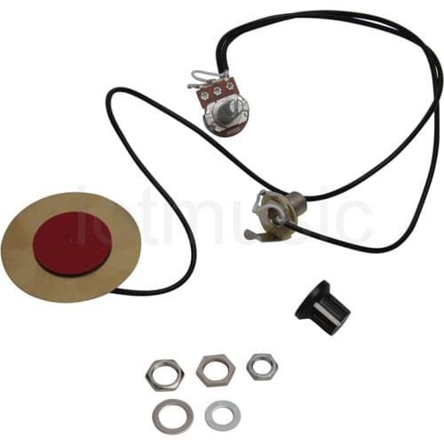 Piezo Contact Microphone Pickup Transducer for Guitar Parts With 1 Potentiometer 1 Jack