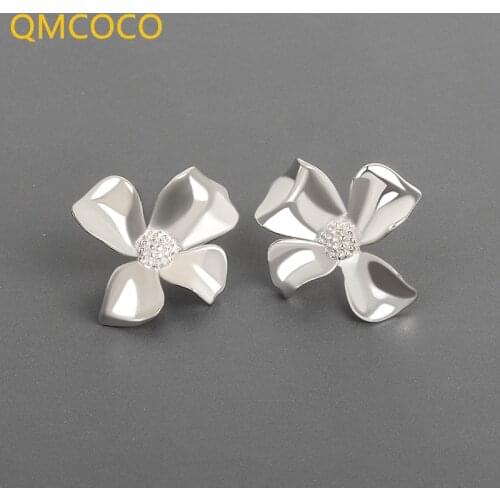 Женские серебрянные серьги QMCOCO China At AliExpress