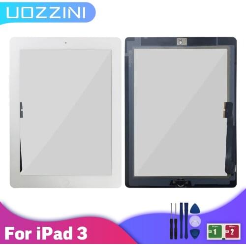 For iPad 3 9.7 A1416 A1430 A1403 Touch Screen Digitizer Sensor Glass Panel Tablet Replacement For iPad 3 Screen No Button