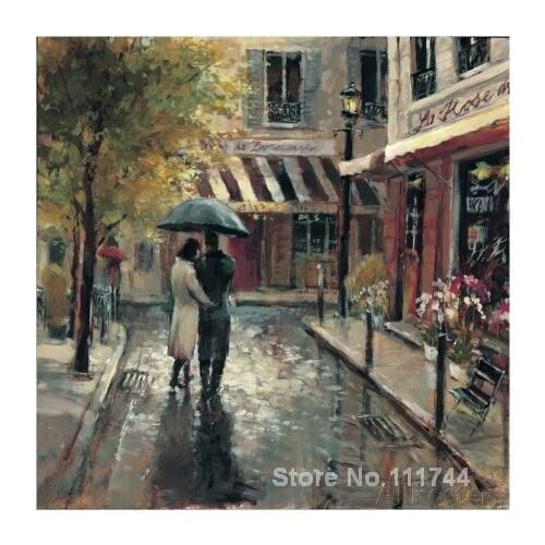 Modern art for sale Romantic Stroll Brent Heighton Handmade oil painting High quality