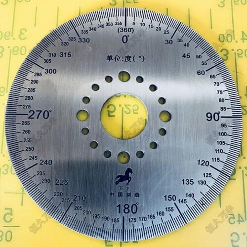 High quality Stainless Steel Scale 360 Degree Scale Small Scale Protractor Stainless Steel Disc 100 # 20 # 2