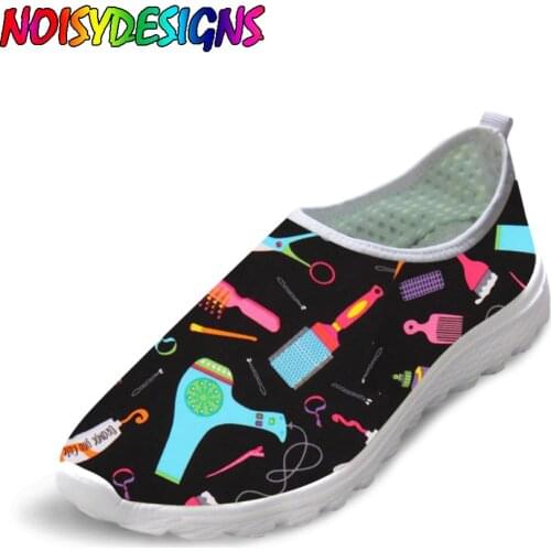 NOISYDESIGNS Fashion Hairdresser Cosmetologist Women Casual Flats Shoes Sneakers Woman Summer Loafers Shoes Barbero Zapatos