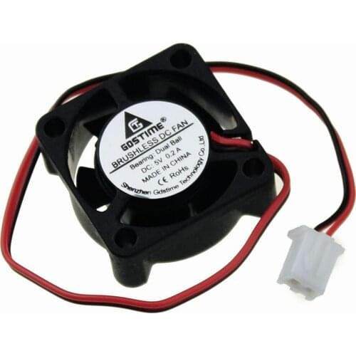 10pcs Gdstime Ball Bearing 5V 2.5cm 25x25x10mm DC Brushless Micro Cooling Fan 25mm 2 Wire 2 Pin High Speed