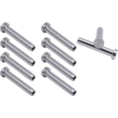 10Pcs Stainless Steel Stemball Swage Stud Dead Ends Threaded Stud Paired with Cable Tensioner for 1/8Inch Cable Railing Kit CNIM