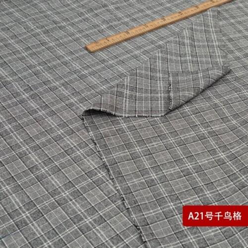 145cm x 50cm polyester cotton blend twill check soft cloth yarn dyed plaid Suit fabric for clothes trousers bags dress