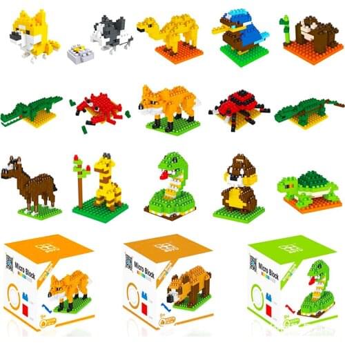 17 styles Animal Crossing Blocks 3D Model DIY Mini Diamond Blocks Bricks Building Toy for Children Gift