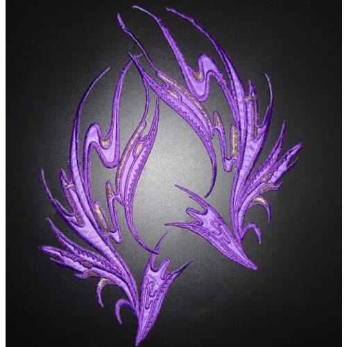 20pc=10 pair) wing patches blue purple white black dancing dress T-shirt Jacket patch embroidery clothing applique accessory