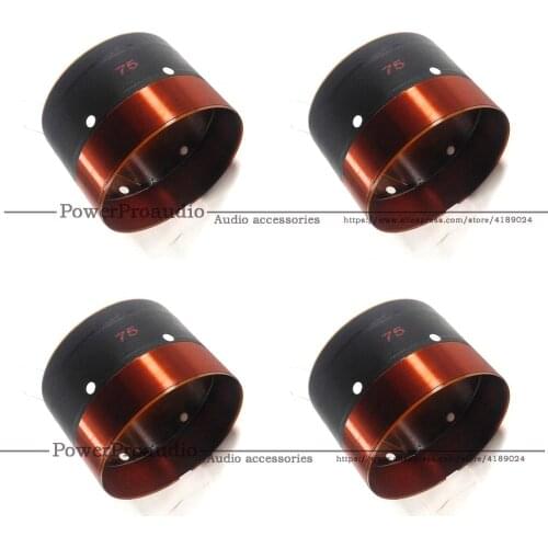 4PCS 75MM Bass Voice Coil Woofer With Sound Air Outlet Hole For 12 inch -18 inch Subwoofer Speaker 8OHM IN / OUT