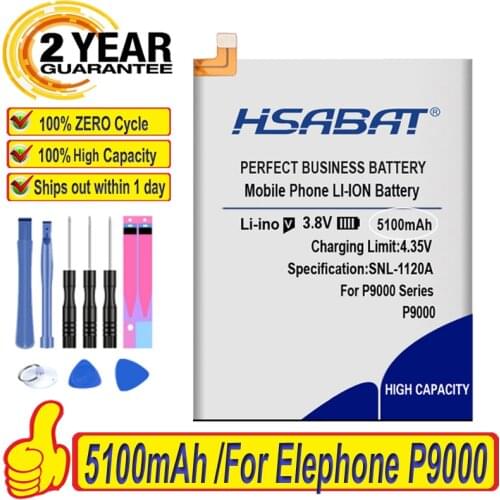 HSABAT 5100mAh Battery for Elephone P9000 / Elephone P9000 Lite free shipping