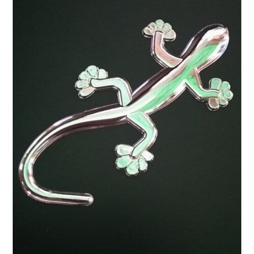 Alijunda 3D Gecko Shape Chrome Badge Emblem Decal for Skoda Octavia Fabia Rapid Superb Yeti Roomster