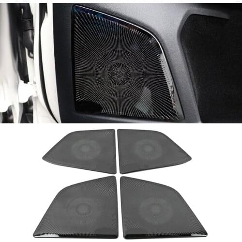 For Ford Focus 4th 2018-2020 Stainless Car Door Panel Loudspeaker Pad Speaker Cover Trim Frame Sticker Moulding Accessories