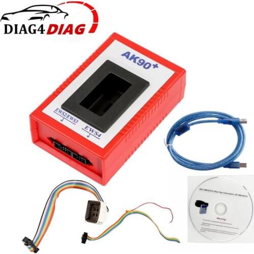 AK90 Plus OBD2 Car Key Programmer AK90+ Programming Tool Code Reader KEY-PROG Program Key Read&Write for BMW EWS 1995-2009 Year