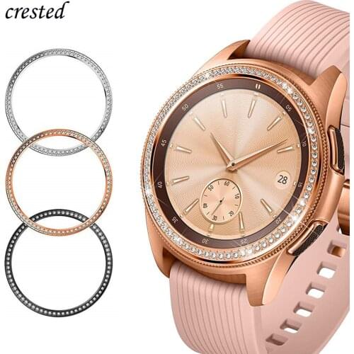 Bling Bezel For Samsung Galaxy Watch 42mm/46mm Case Gear S3 Frontier/Classic/S2/Sport Adhesive Cover band Accessories 46/42 3