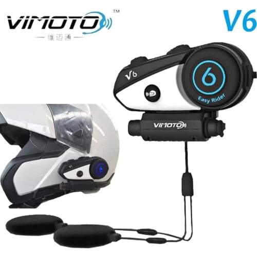 English Version Helmet Bluetooth Headset Motorcycle Vimoto V6 Multi-functional Stereo Headphones for Cell Phone GPS Radios