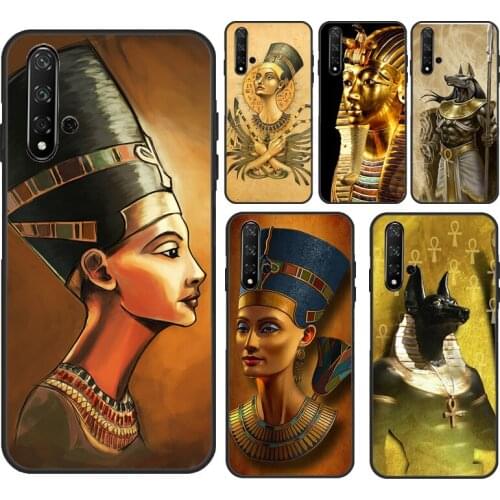 Egypt Nefertiti Anubis Ankh For Huawei Nova 2 3 i 2Z 5T Y7A Y6P Y5P 2020 Y3 II Y5 2017 Y9 Y7 2019 Y6 Prime 2018 Case