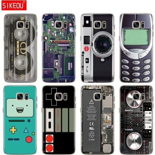 For Samsung Galaxy S8 S9 PLUS S7 S6 S5 S4 S3 case Cover for Samsung Galaxy S7 S6 edge Case Silicon Vintage Tape Camera Gameboy