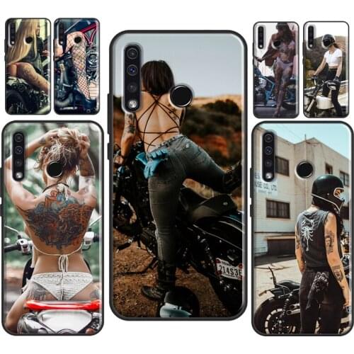 Motorcycle girl Sexy tattoos For Huawei Honor 10i 10 Lite 7X 8X 9X 10X Lite 8A 9A 8S 9S 4C 6C 7C 7A 20 Pro Phone Case
