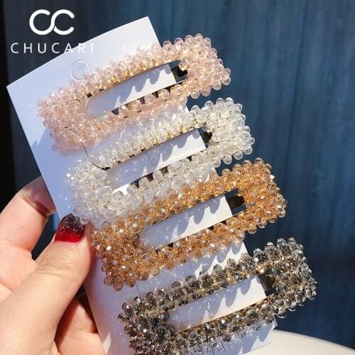 CHUCARI Fashion Bling Crystal Hairpins Headwear forWomen Girls Rhinestone Hair Clips Pins Barrette Styling Tools Accessories