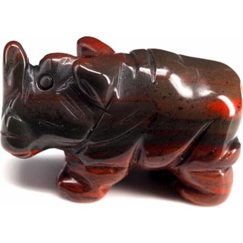 Druzy 12PC Mini Small Exquisite Natural Crystal Stone Rhinoceros Adornment Multicolor Available Cute Rhinoceros Home Decoration