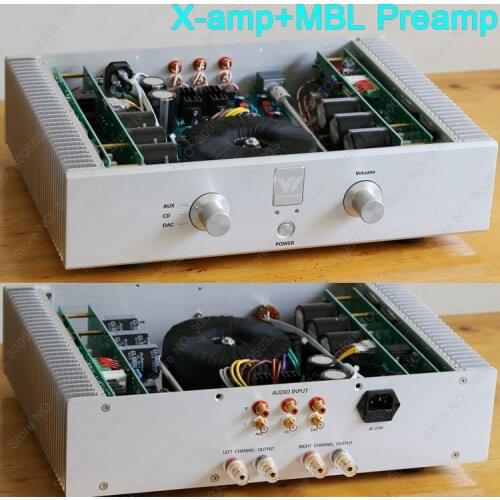 HiFi Integrated Amplifier 120W Stereo X-amp Power Amplifier + MBL6010 Preamp,500VA Power Transformer C2922/A1216 Transistor