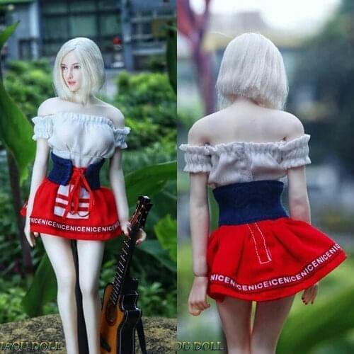 JOA-33 1/6 Female Tube Top skirt Clothes Fit 12'' PH TBL Action Figure Doll Body Cute Girls Skirt