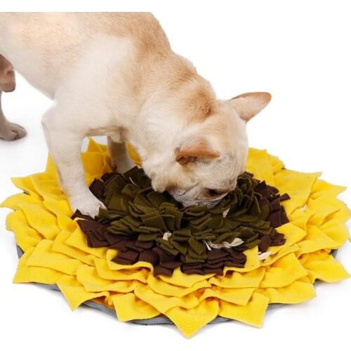 Pet Sniffing Pad Sunflower Smelling Blanket for Improving Intelligence And Preventing Choking Sniff Mat