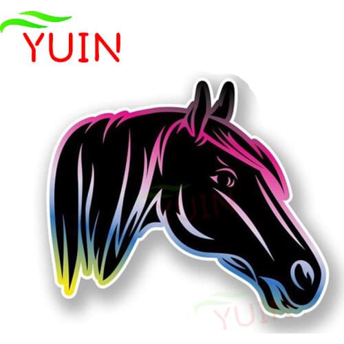 Lovely Interesting Horse Car Sticker Personality Creative PVC Window Bumper Decoration Motorcycle Waterproof Decal 14*12cm
