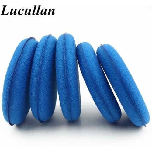 Lucullan 10 Pack High Density 20mm Blue Color Auto Detailing Applicator Foam Pad Car Waxing and Polishing Sponge